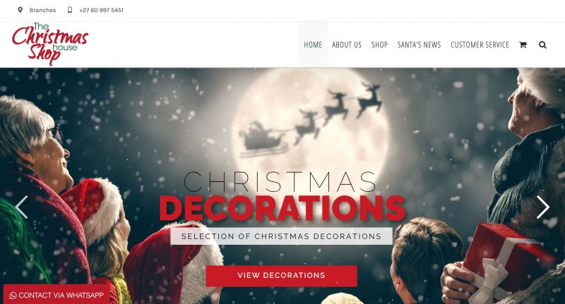 christmas shop website design