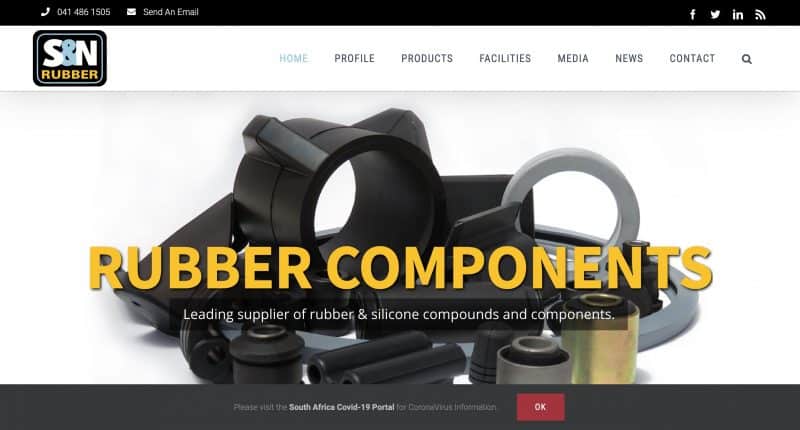 rubber engineering website design