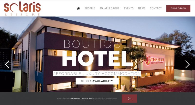 hotel group website design