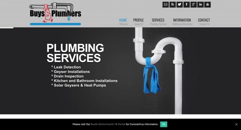 plumbing website design