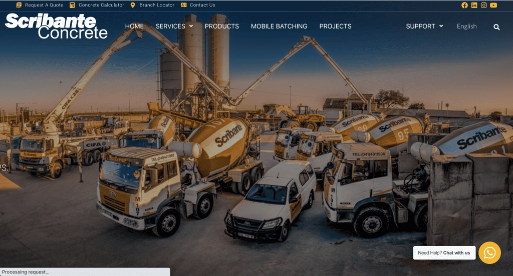 Concrete Company Website Design